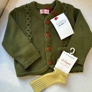NWT La Coqueta knit sweater and knee socks